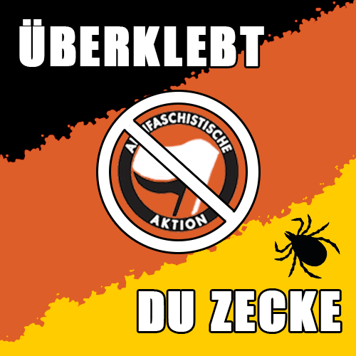 "Überklebt - Du Zecke" Sticker - Fehldruck