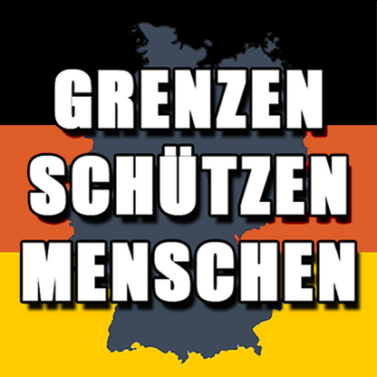 "Grenzen schützen Menschen" Sticker - Fehldruck