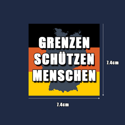 "Grenzen schützen Menschen" Sticker - Fehldruck
